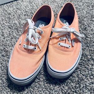 Vans Coral Canvas Shoes with White Accents